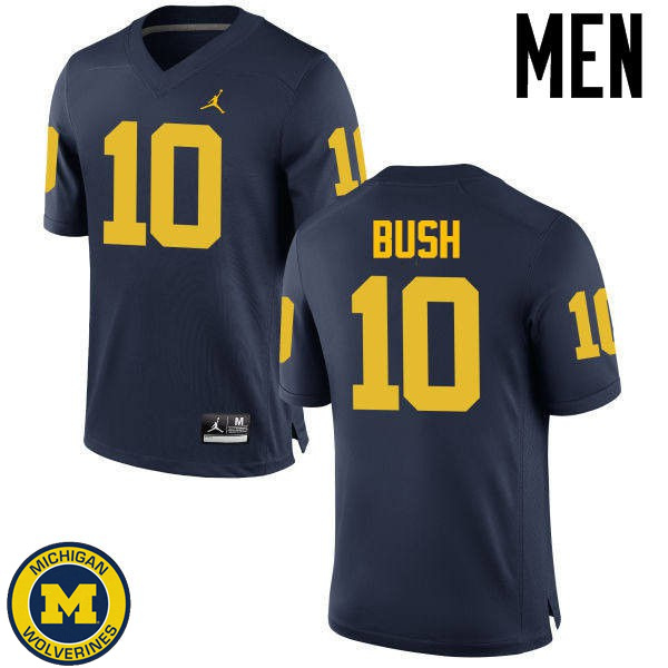 Men University of Michigan #10 Devin Bush Navy NCAA Player Game Jersey